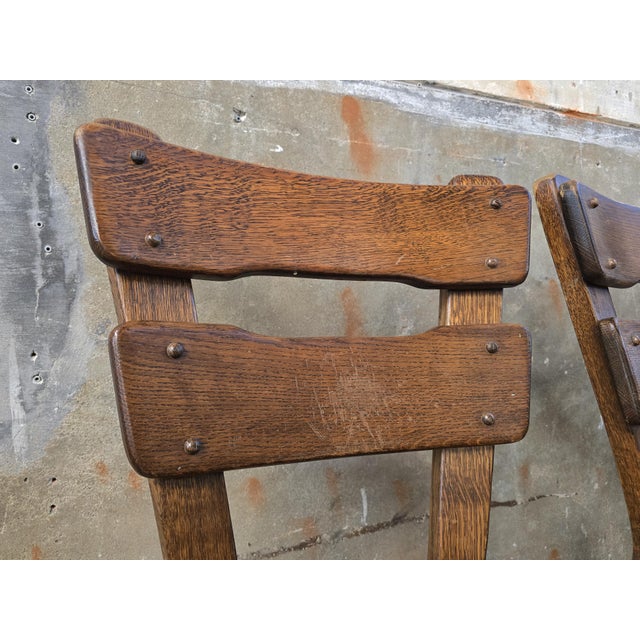 Brutalist Oak Dining Chairs, 1970s, Set of 4 For Sale - Image 11 of 18
