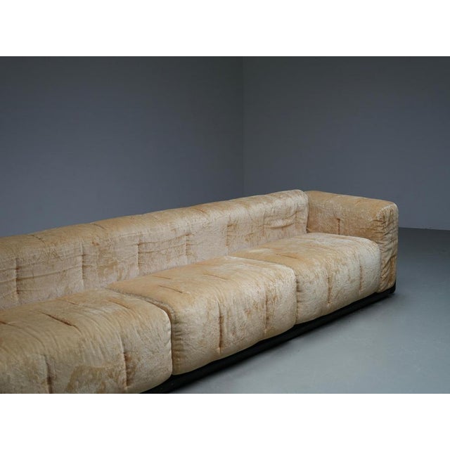 Italian Three-Seater Sofa in Velvet by Carlo Scarpa for Gavina, 1970s For Sale - Image 6 of 17
