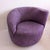 Vintage Postmodern Asymmetric Lavender Swivel Lounge Chair in the style of Vladimir Kagan, 1980s For Sale - Image 7 of 8