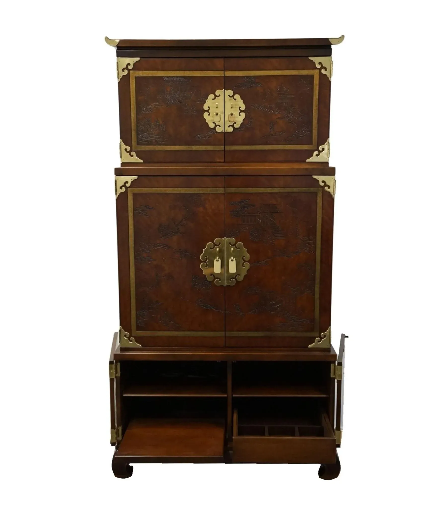Drexel Heritage Ming Treasure Collection Solid Walnut Asian