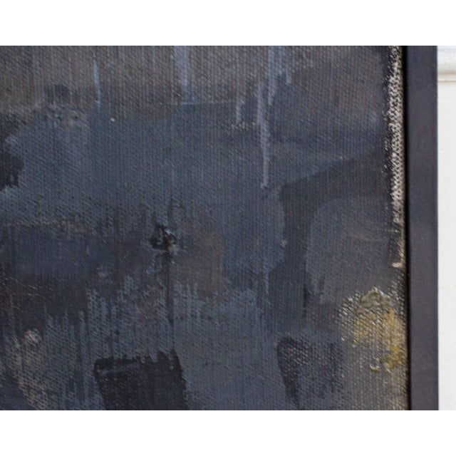 1960s Oil on Canvas Abstract Painting by Reiko Sakagami Baum For Sale - Image 9 of 9