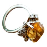 White Gold Ring with Diamonds For Sale