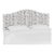 Twin Camelback Headboard in Linen Leopard Ink For Sale