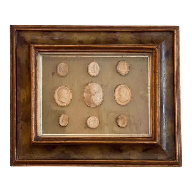 Framed Set of Nine Intaglios For Sale