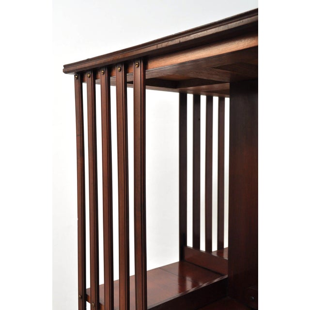 Antique Revolving Bookcase in Mahogany, 1890s For Sale - Image 6 of 11