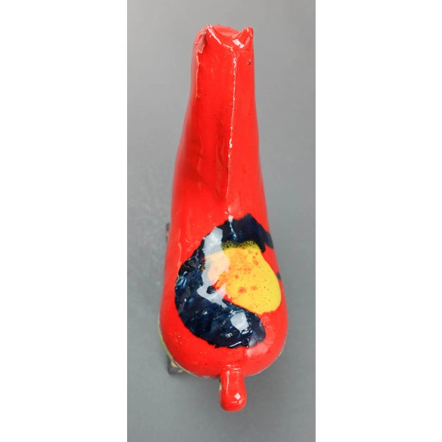 Orange Mid 20th Century Ivo De Santis Gli Etruschi Raymor Italian Art Pottery Orange Horse Figurine For Sale - Image 8 of 12