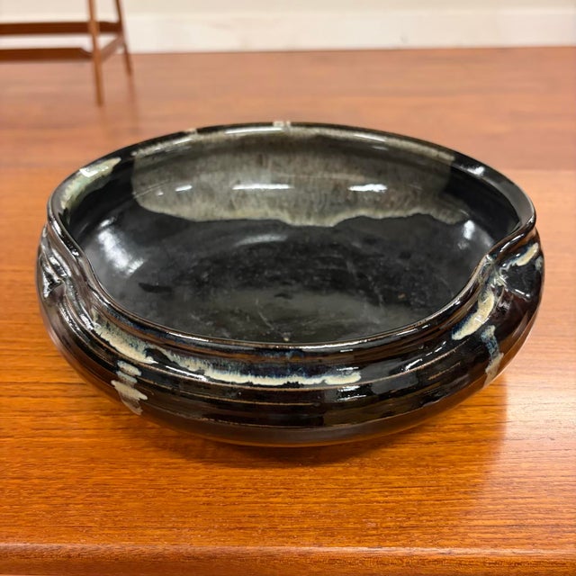 Signed Vintage Japanese Tamba Tachikui Ware Studio Pottery Bowl For Sale - Image 9 of 15