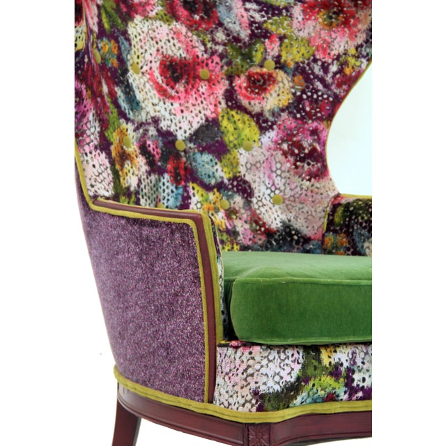 1920s Vintage Victorian Wingback Accent Chair For Sale - Image 11 of 13