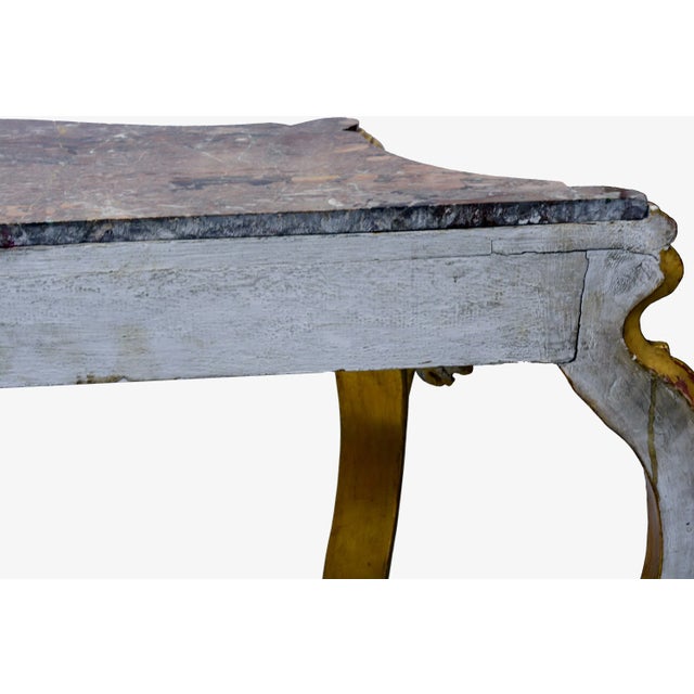 Louis Philippe Console with Marble Top, 1800s For Sale - Image 10 of 12