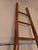 Almond Vintage Mid Century Bamboo Lacquer Library Ladder For Sale - Image 8 of 10