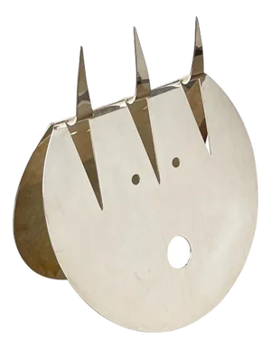 Silvered Metal Ex Voto per il Diavolo Sculpture by Gio Ponti for Sabattini