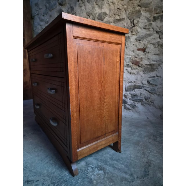 Art Deco French Oak Chest of Drawers, 1920s For Sale - Image 12 of 18