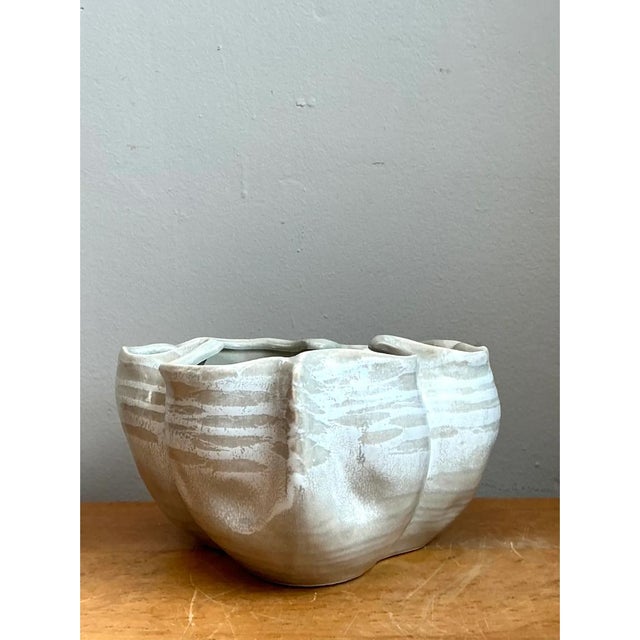 Vintage Organic Form Ceramic Bowl For Sale - Image 4 of 12