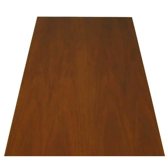 Walnut & Lacquered Linen Front Nine-Drawer Cabinet For Sale - Image 10 of 10