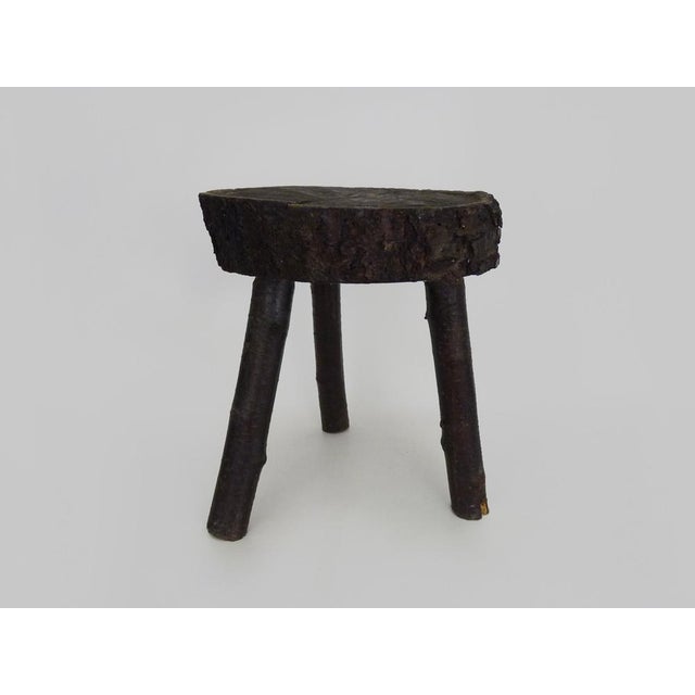 Tripod Milking Stool in Oak, France, 19th Century For Sale - Image 3 of 10