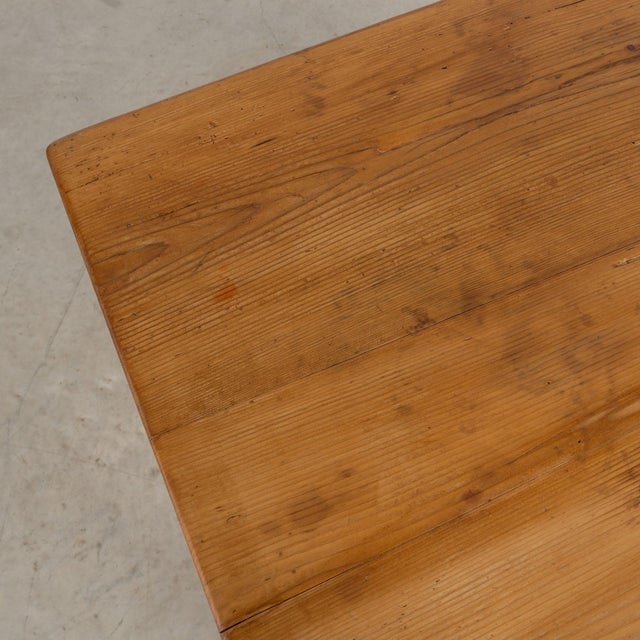 Late 19th Century Late 19th Century Hungarian Rustic Pine Side Table With Lower Shelf For Sale - Image 5 of 14