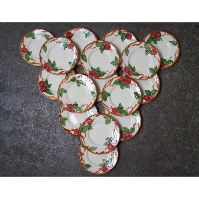 Vintage Franciscan Apple Pattern Dinnerware Hand Painted Usa England - 120 Piece For Sale - Image 11 of 13