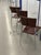 Red Vintage Ginger Cognac Leather and Chrome Dining Chairs from Fasem, Italy, 1980s, Set of 3 For Sale - Image 8 of 12