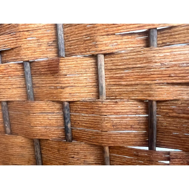 Four-Panel Bamboo Wicker Rattan Folding Screen Room Divider, France 1960s For Sale - Image 9 of 18