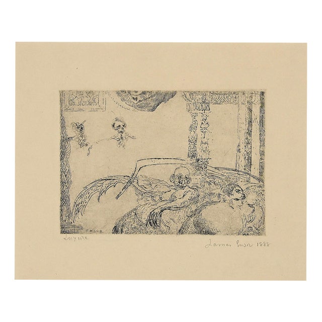 James Ensor, La Luxure Etching, 1888, Etching For Sale