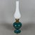 Green Florentine Porcelain Table Lamp with Opaline Glass For Sale - Image 4 of 12