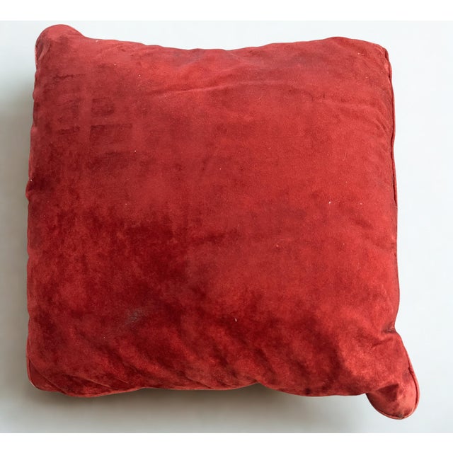 Vintage Needlepoint Pillow Assorted Fruit Motif Charming vintage needlepoint pillow featuring a richly detailed assortment...