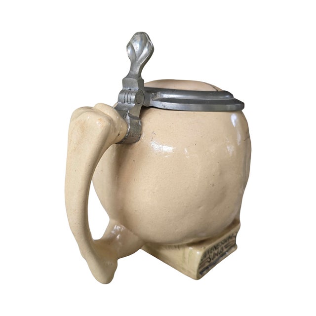 Early 20th Century Porcelain Skull Stein For Sale In Baltimore - Image 6 of 8
