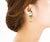 Contemporary Chanel Vintage Gold Plated Square Silver Stone CC Clip on Earrings, A Pair For Sale - Image 3 of 4