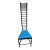 Vintage Ladder Back Chair in the Style of Cassini, Memphis Milano in Character. For Sale