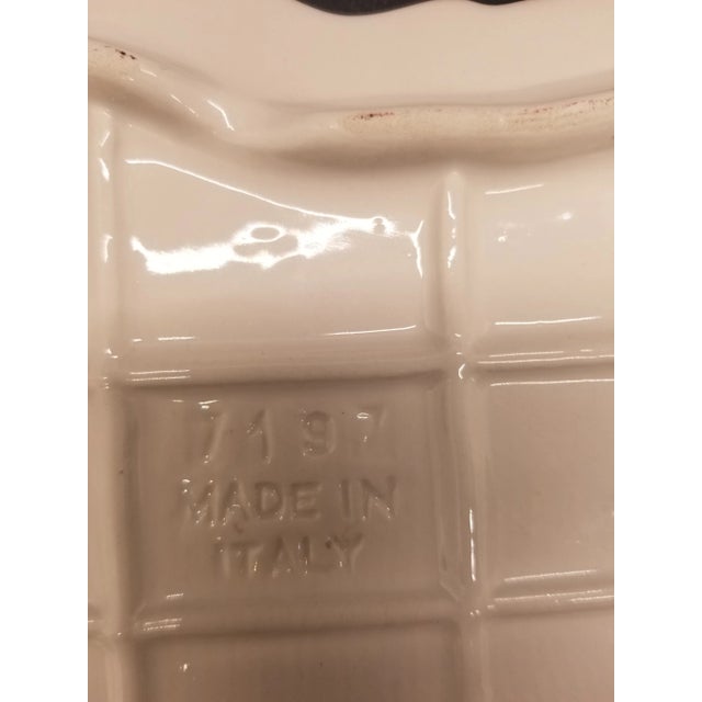 Italian Vintage Italian Ceramic Carrot Plate Trivet For Sale - Image 3 of 5
