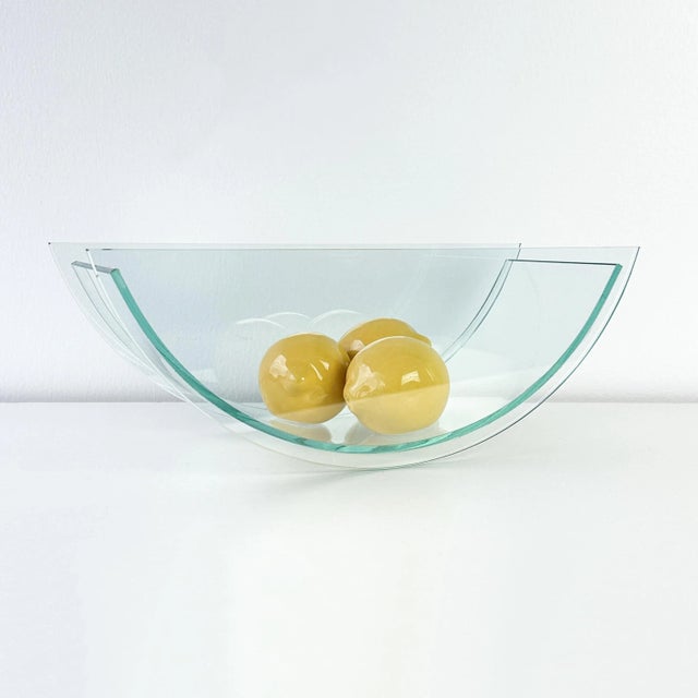 Postmodern Counterweight Glass Vase or Fruit Bowl For Sale - Image 12 of 12