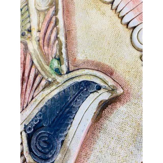 This is a handmade, decorative Mediterranean Inspired all. This bowl has soft tons of tan, salmon, silver, and blue. This...