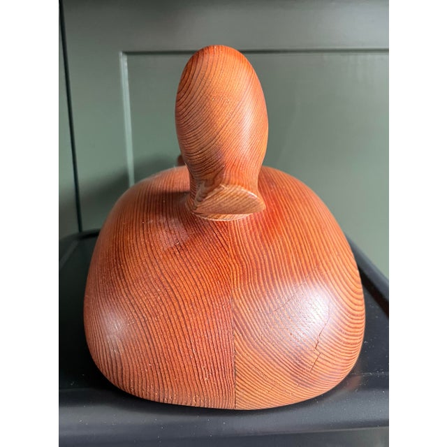 Wood Vintage Hand/Crafted Folk Art Wooden Duck Decoy For Sale - Image 7 of 8