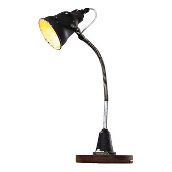 Vintage English Machinists Lamp, 1950s For Sale