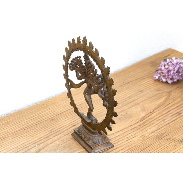 Cosmic Circle of Fire Patinated Nataraja For Sale In Los Angeles - Image 6 of 11