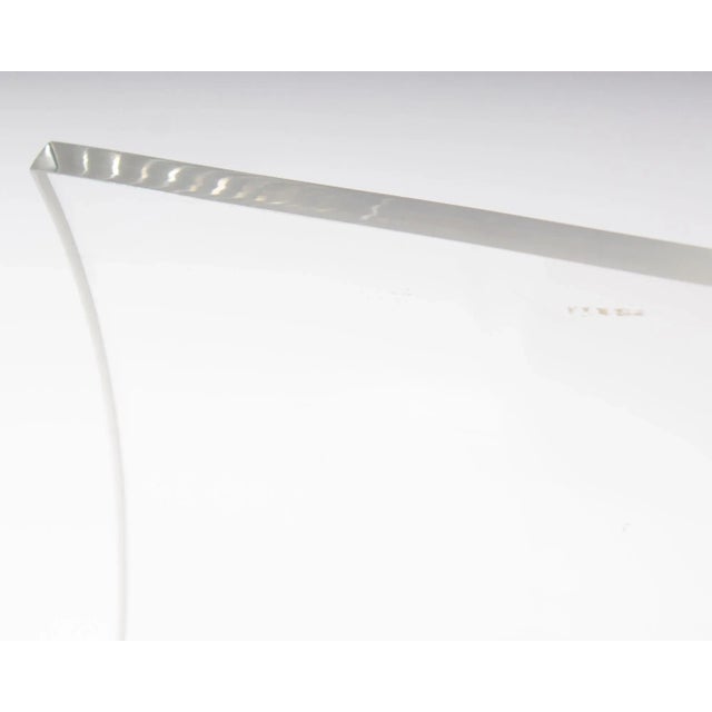 Mid 20th Century Vintage Curved Acrylic Magazine Rack For Sale - Image 5 of 7