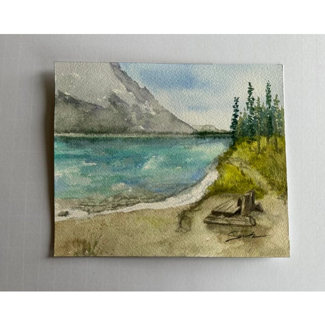 Another Mountain View painting featuring a bench. You can almost smell the fresh air.