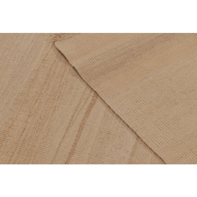 Rug & Kilim's Contemporary Rez Kilim Runner With Brown Striae Design For Sale - Image 9 of 9