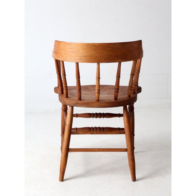 Antique Captain's Chair For Sale - Image 9 of 12