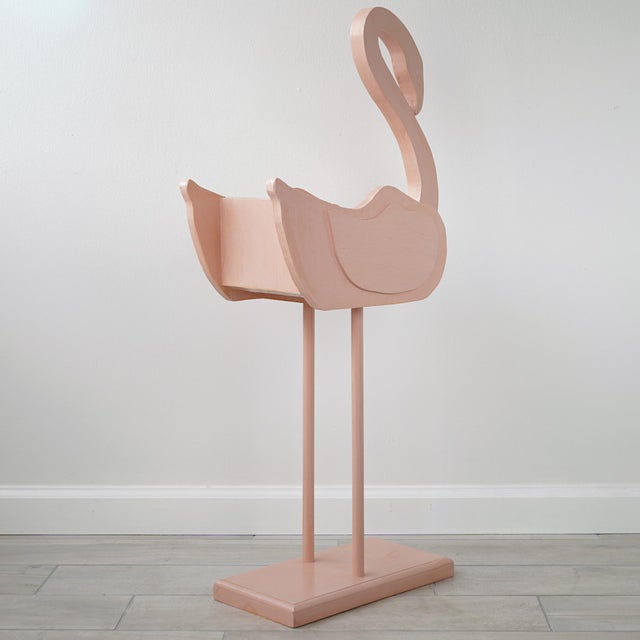 Vintage Artist Studio Handmade Wood Flamingo Planter For Sale - Image 10 of 16