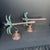 Vintage Regency Style Metal Palm Tree Wall Sconces- A Pair For Sale - Image 9 of 11