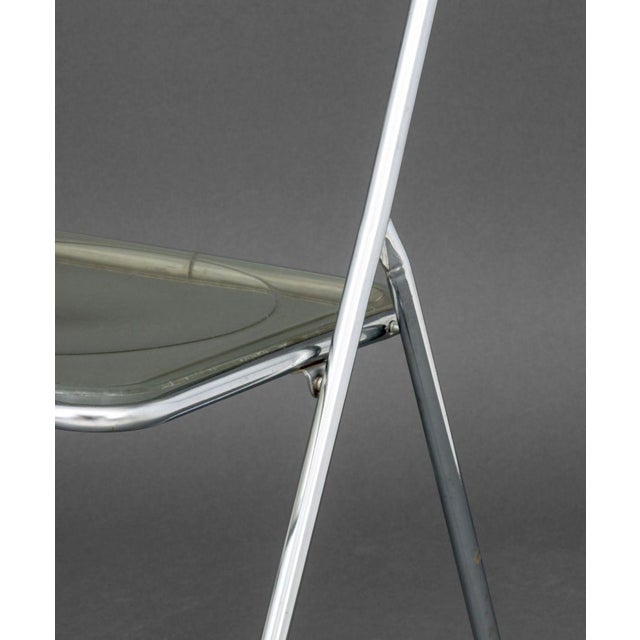 Metal Giancarlo Piretti "Plia" Style Folding Chairs, 4 For Sale - Image 7 of 14