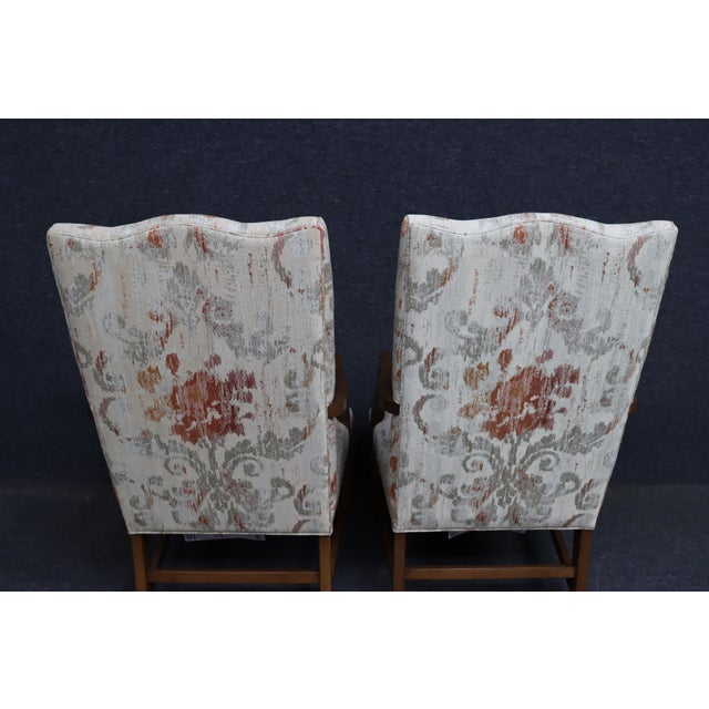 Cream Ethan Allen Cherry Lolling Chairs- Pair For Sale - Image 8 of 17
