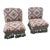 Antique French Pair Tapestry Tassels Fringe Slipper Chairs For Sale