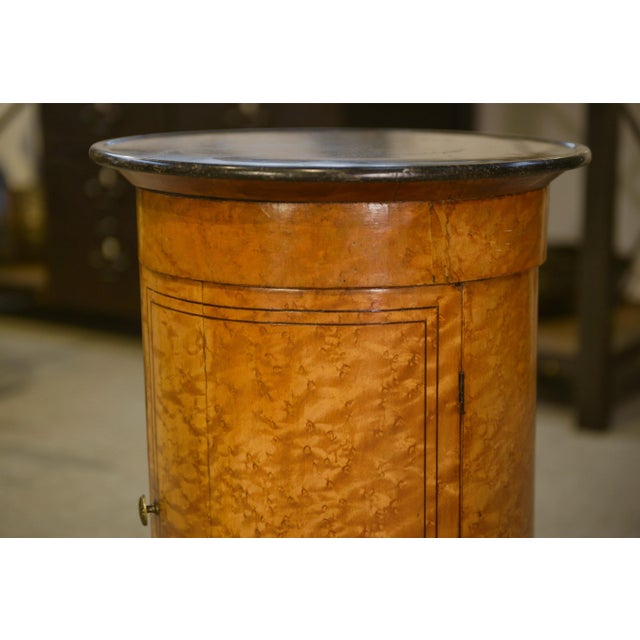 Empire-Style Side Table in Speckled Maple with Bluestone Top, 1800s For Sale - Image 6 of 13