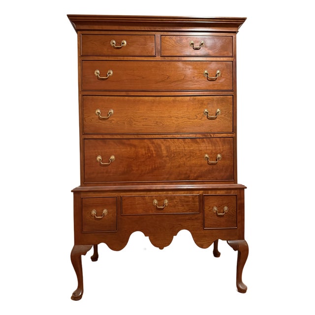 1980s Stickley Tall Boy Chest: Timeless Craftsmanship For Sale