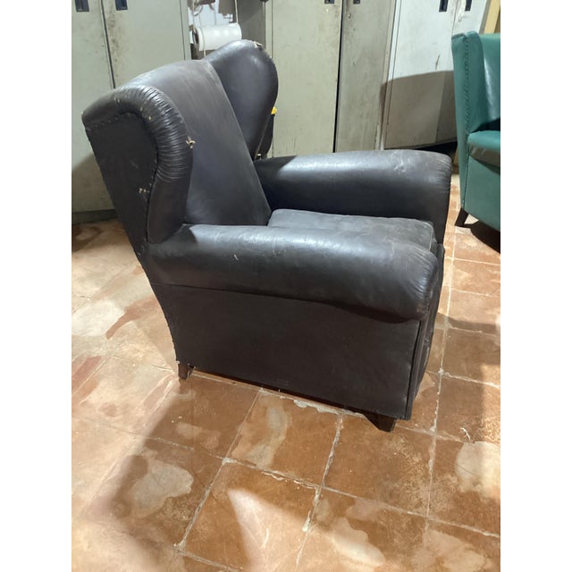 Poltrona Frau Leather Lounge Chair from Poltrona Frau, 1940s For Sale - Image 4 of 8