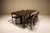 Wood Vintage Italian Dining Table in Mahogany, Rosewood and Brushed Brass, Italy For Sale - Image 7 of 12