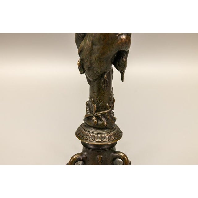 Late 19th Century French Bronze and Glass Table Lamp by A. N. Cain For Sale - Image 9 of 18