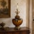 1960s Hollywood Regency Brown Glass Urn Table Lamp, Crystal Prisms, 32 Inch For Sale - Image 17 of 18